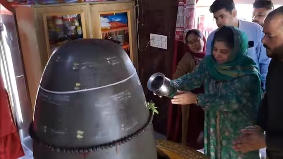 Mehbooba Mufti said going to temple is a personnel matter there should be no debate on it