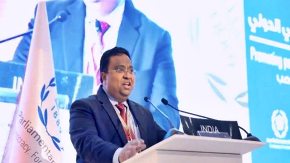 Rajya Sabha MP Sasmit Patra at 146th IPU in Bahrain says India provided more than 291 million Covid doses