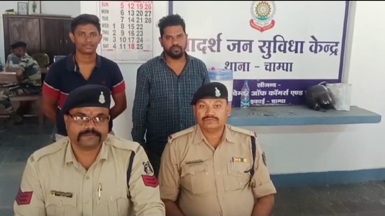 Police arrested two youths who performed stunts in a moving car