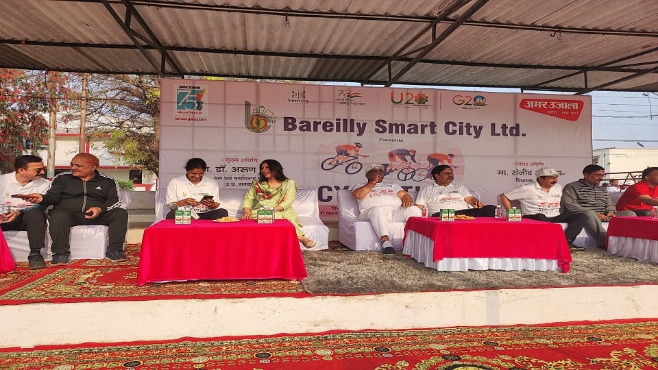 Amar Ujala and Bareilly Smart City Held Cyclothon rally for good health and environment protection