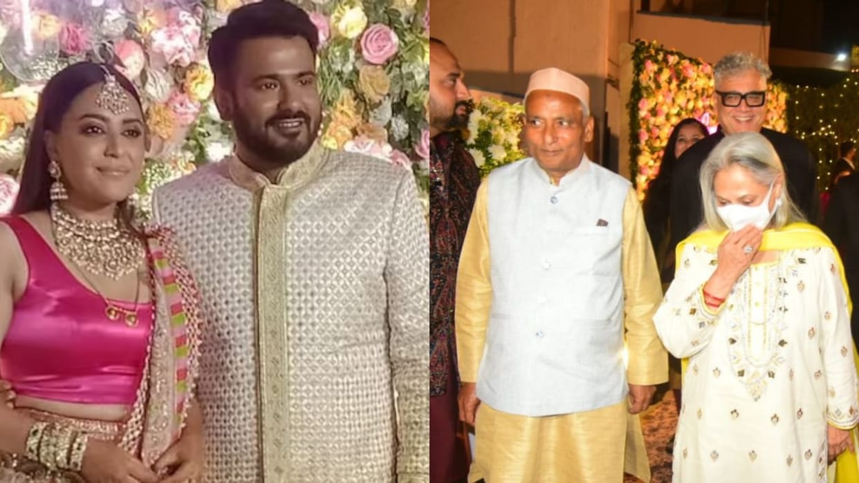 Jaya Bachchan at Swara Bhasker Fahad Wedding Reception Shashi Tharoor And Rahul Gandhi Also Appear