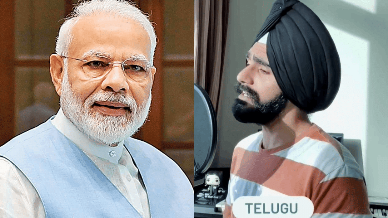 PM Narendra Modi Praises singer snehdeep singh kalsi for singing Brahmastra kesariya song in five languages