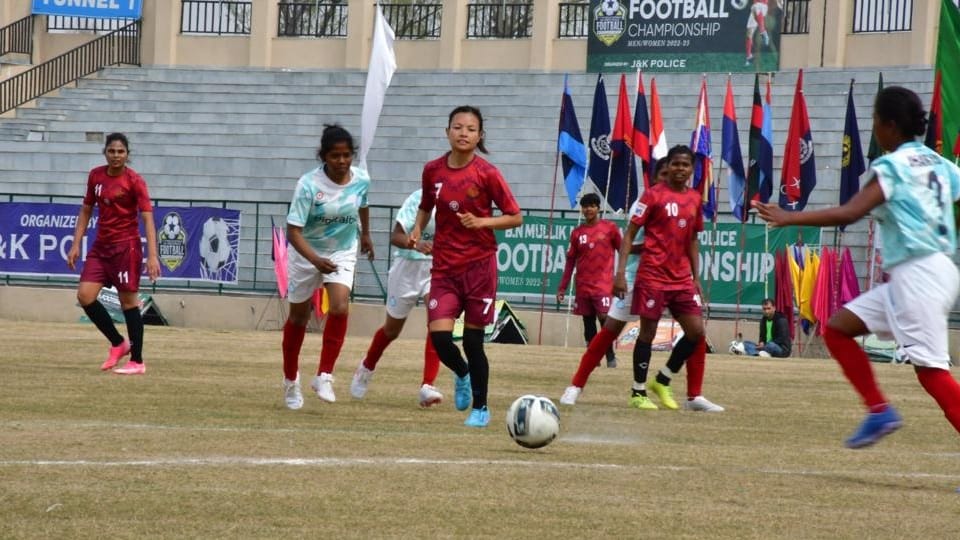 Football competition Women team of Assam Rifles crushed JK Police with 4-0 matches 27 played at four venues
