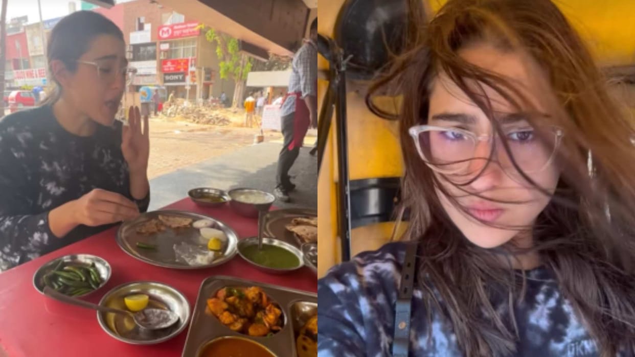 Sara Ali Khan reached Punjab ate parathas on the roadside and traveled in an auto