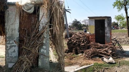 shop in a toilet built under the Swachh Bharat Mission scheme in Lakhimpur Kheri