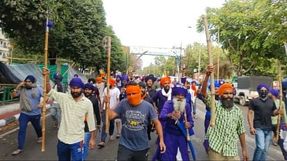 Qaumi Insaf Morcha protest against arrest of Waris Punjab De chief Amritpal Singh