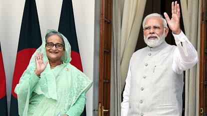 Sheikh Hasina and Narendra Modi.