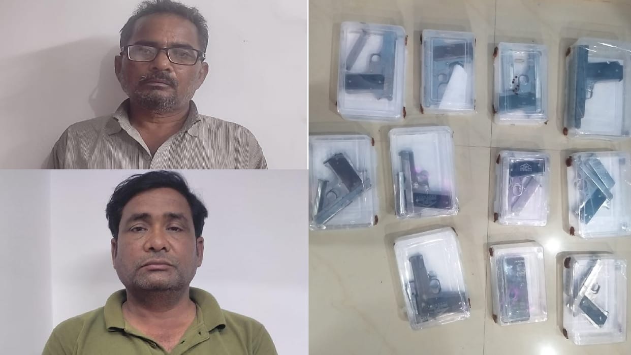 STF raid in Azamgarh: Huge cache of arms recovered, two accused arrested, search for two continues