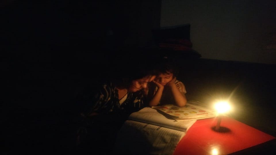 Effect of strike of electricity workers started showing half the town remained in darkness