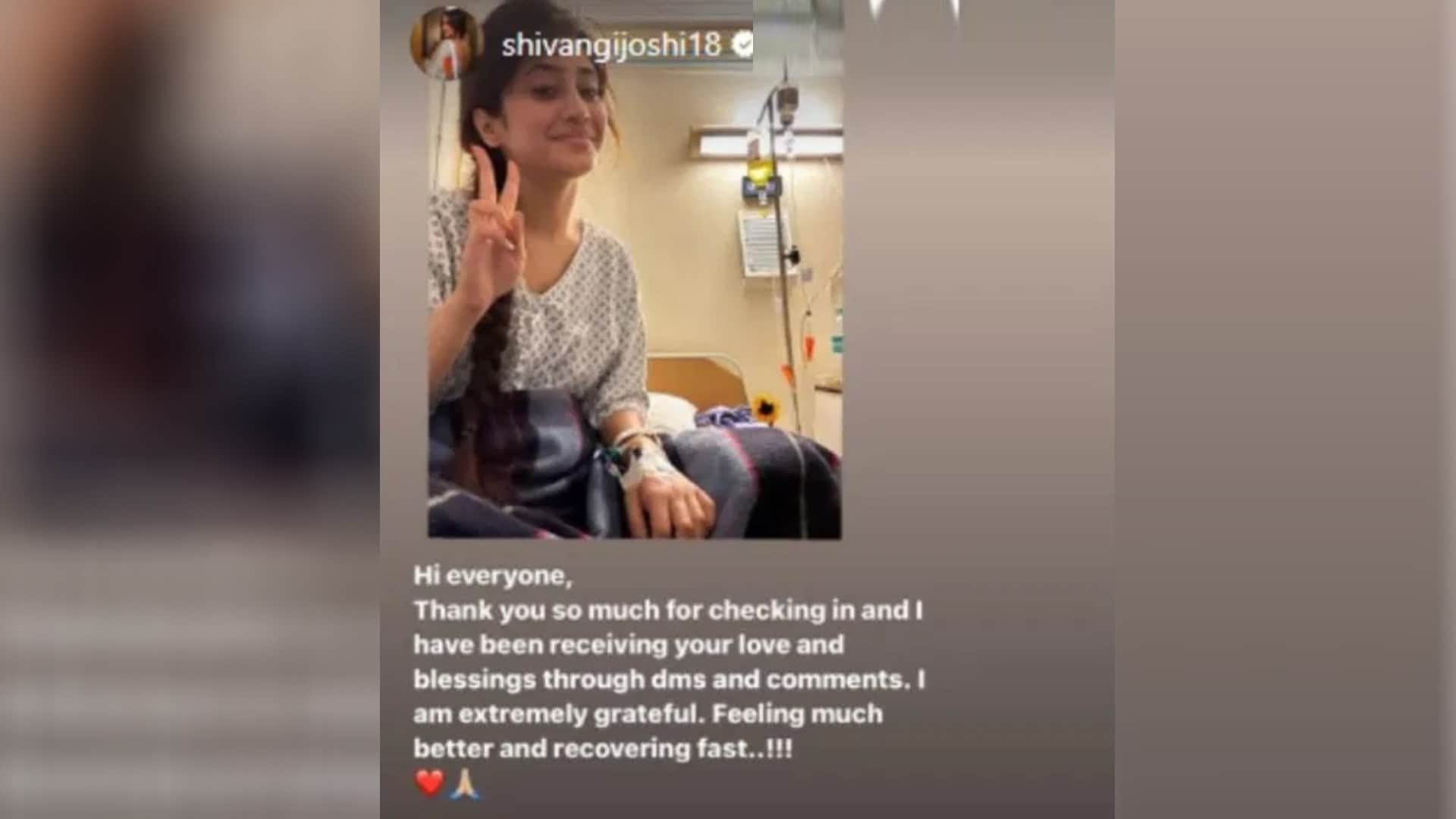 Shivangi Joshi yeh rishta kya kehlata hai fame gives her health update by sharing pic after kidney infection