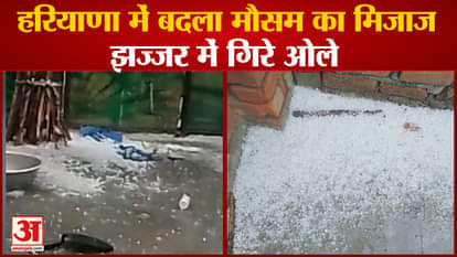 Haryana Weather Changed Hailstorm Fell in Jhajjar