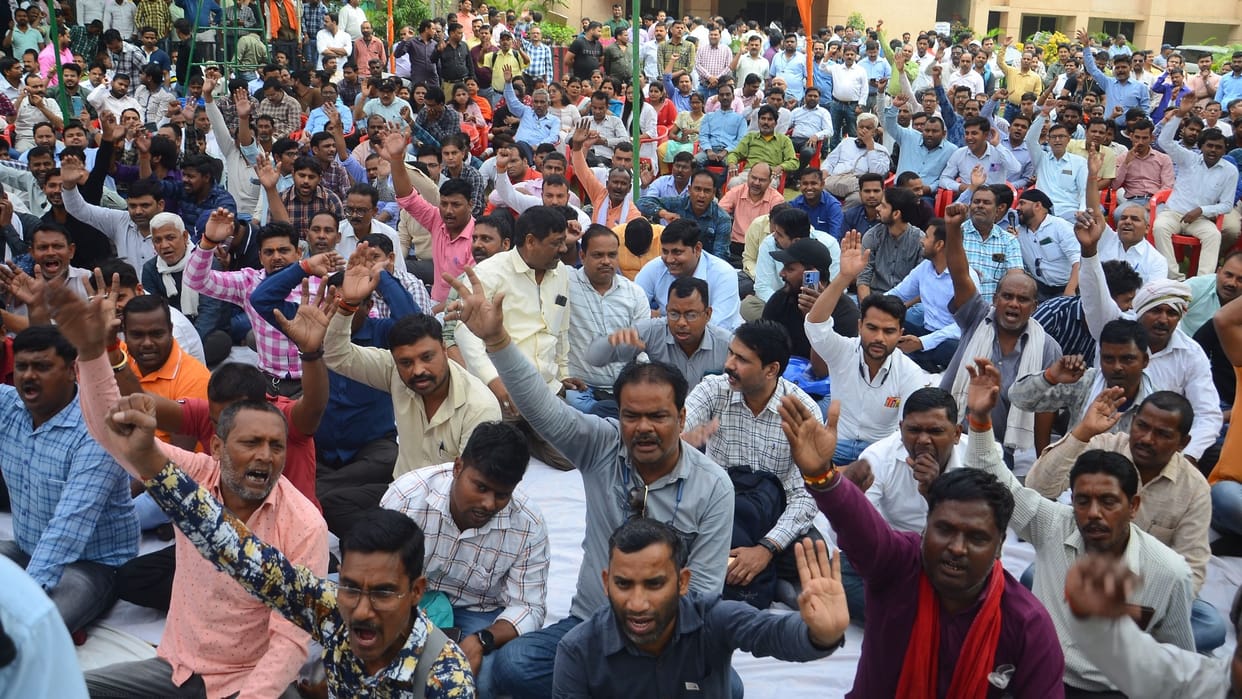 Action against electricity employees for going on strike.