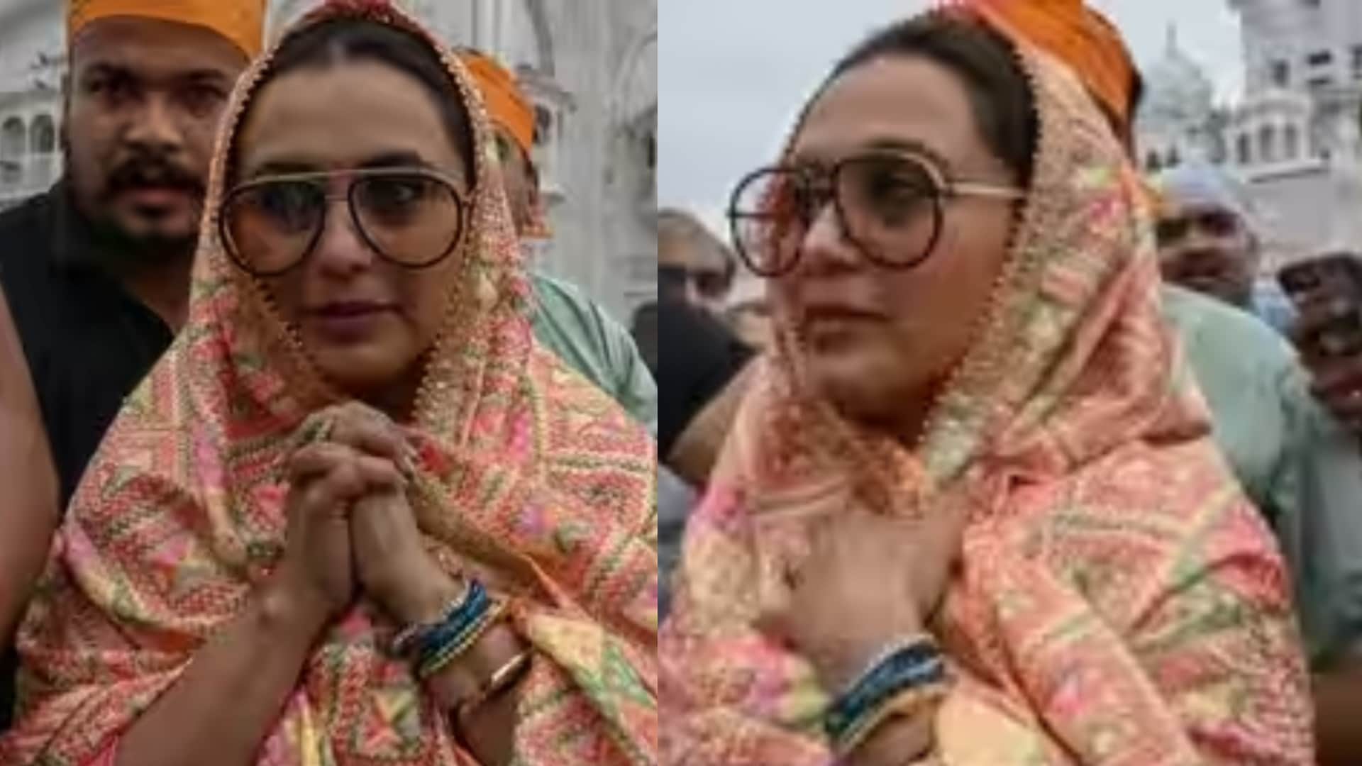 rani mukerji visits golden temple in amritsar to seek blessings after film mrs chatterjee vs norway release
