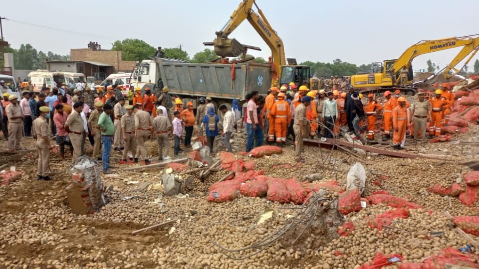 Sambhal cold storage collapse 30 hours rescue operation continue