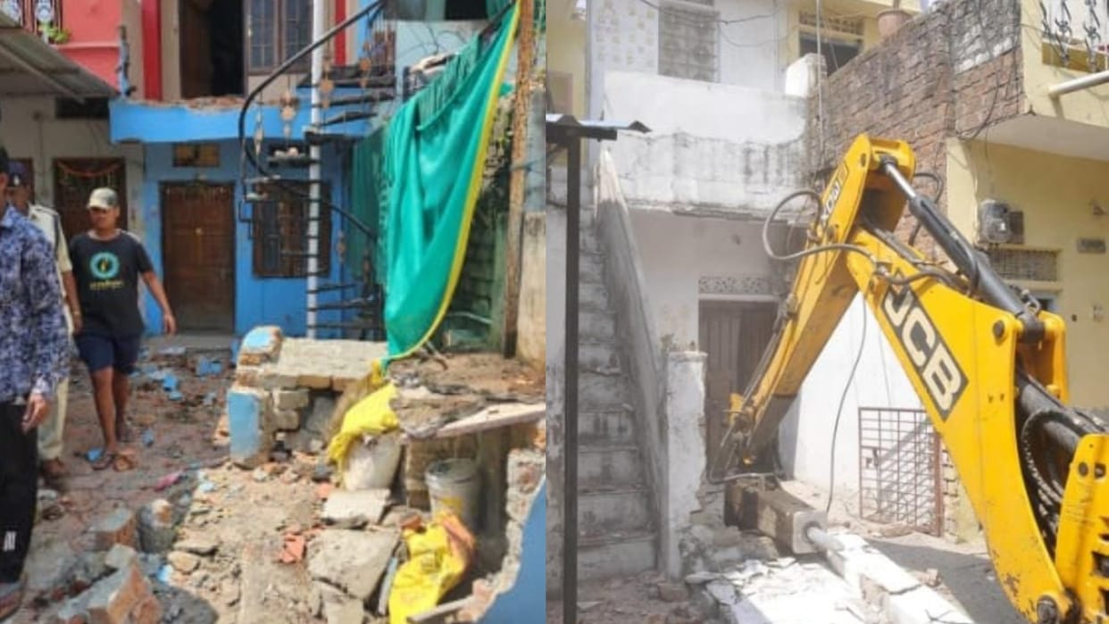 Ujjain police will end the terror of goons and miscreants, bulldozers run at the houses of five miscreants