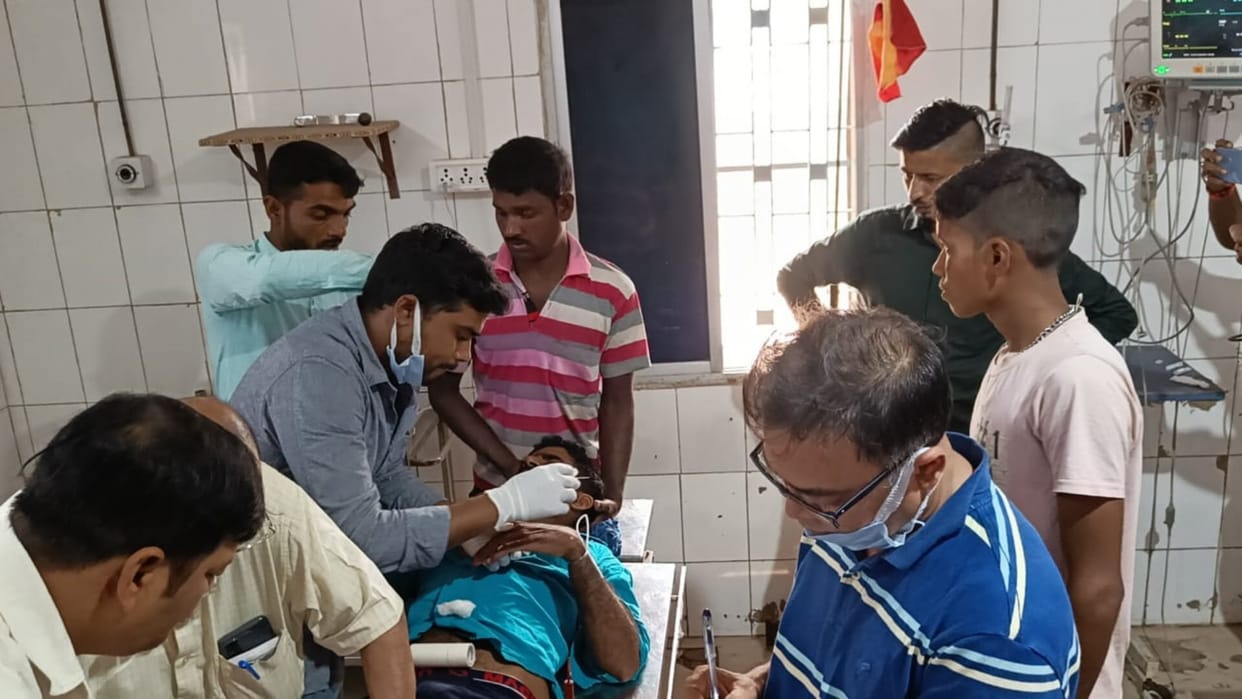 unknown miscreants shot a young man over a land dispute in Arrrah in Bhojpur