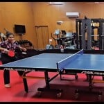 टेबल टेनिस खेलते केंद्रीय मंत्री किरण रिजिजू