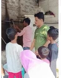 The well was made a support for water, then people reached the ghat for bath, this happened due to power failu