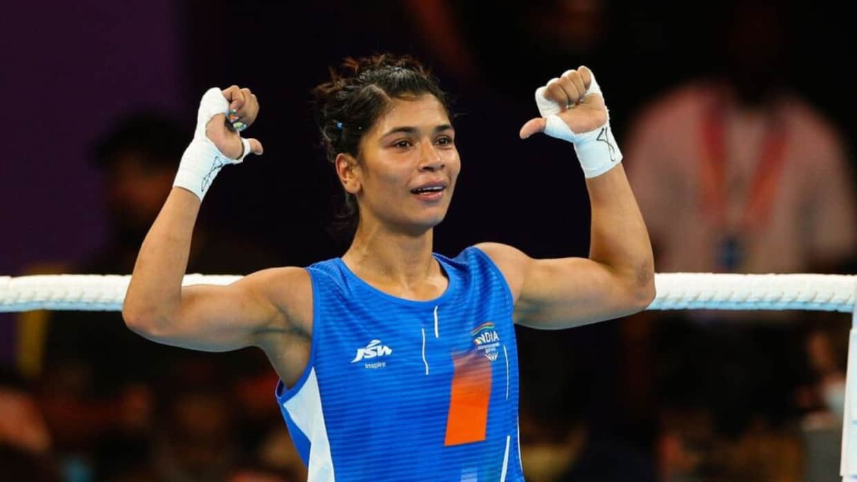 Womens Boxing Championships Nikhat Zareen defeats Roumaysa Boualam to enters in pre quarterfinals