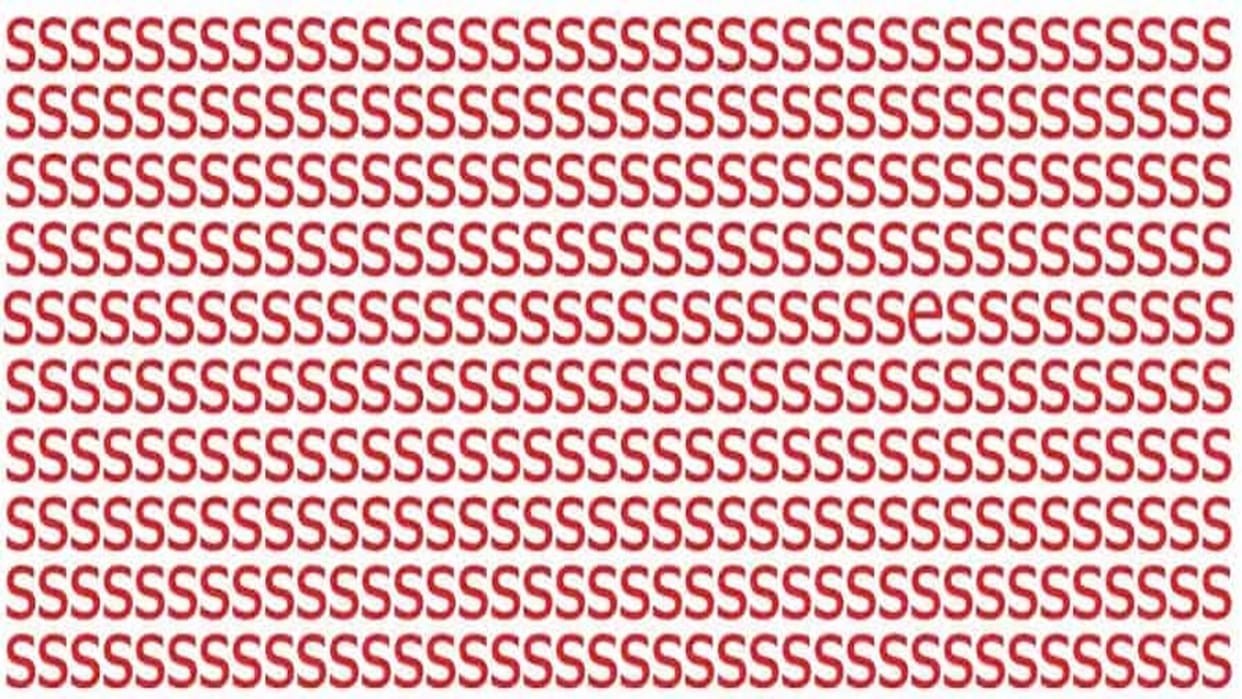 Optical Illusion: can you spot the letter E in the picture in 7 seconds. Do you want to be one of them?
