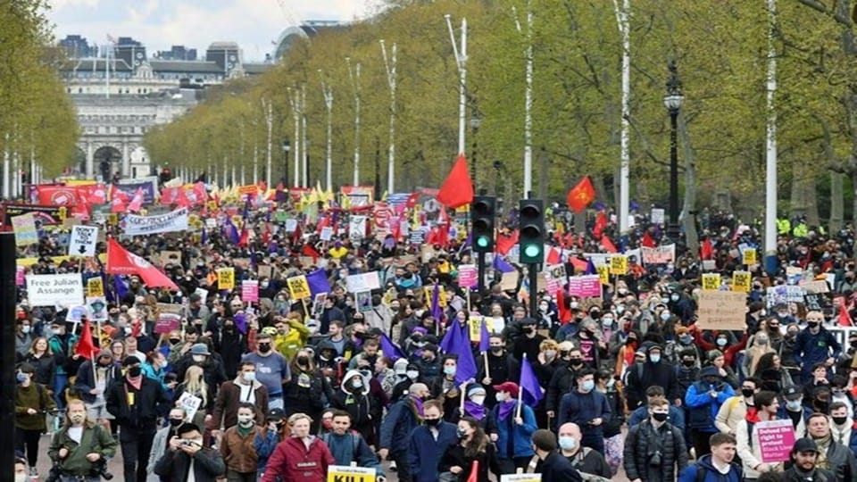 Protests take place across the UK amid anger over Migration Bill