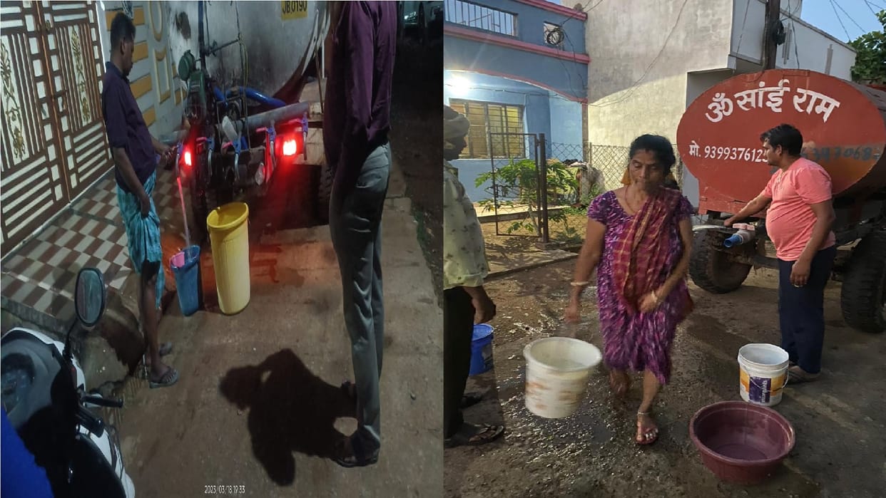 Water crisis in Housing Board Sejbahar, Raipur