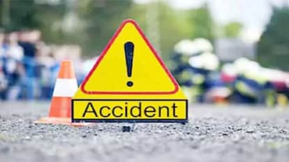 Guna Road Accident Bike rider hit by car one dead three injured