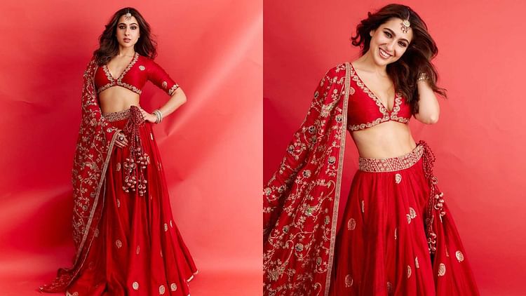 Lehenga pehne 2024 ka design