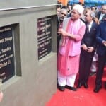 मॉल का शिलान्यास करते उपराज्यपाल मनोज सिन्हा