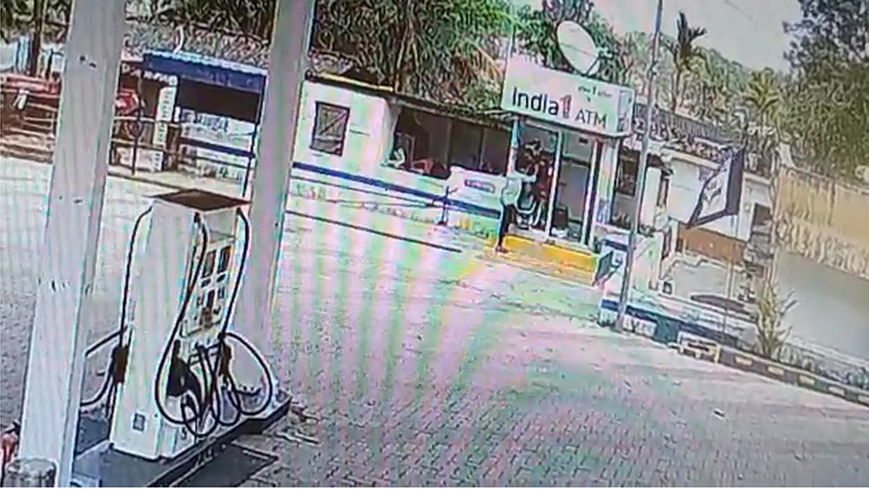 scooty entered the ATM after uncontrolled in chhattisgarh dantewada