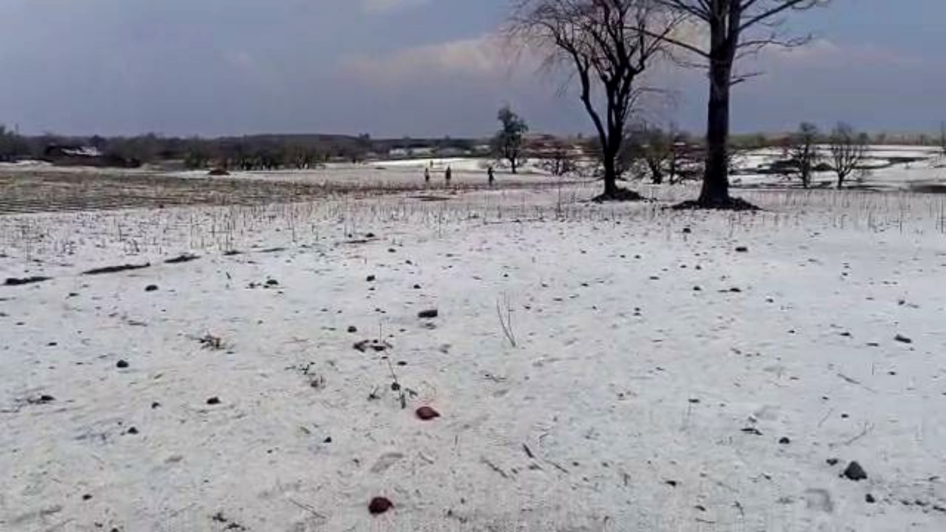 Khargone Weather News Snowfall in Khargone of Madhya Pradesh view photos