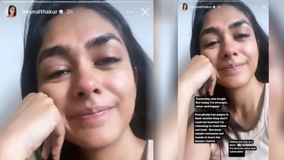 Mrunal Thakur shares her crying photo and video on internet says she was feeling extremely low and week