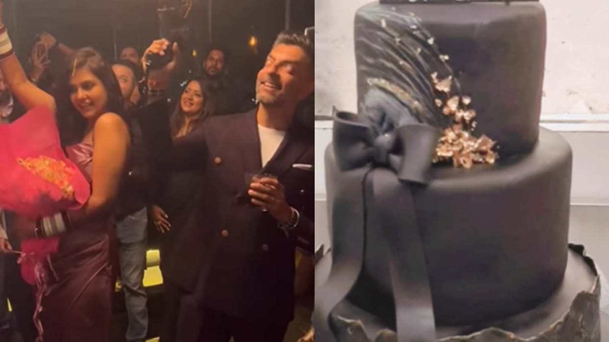 Dalljiet Kaur showed a glimpse of the reception party everyone eyes were fixed on the cake