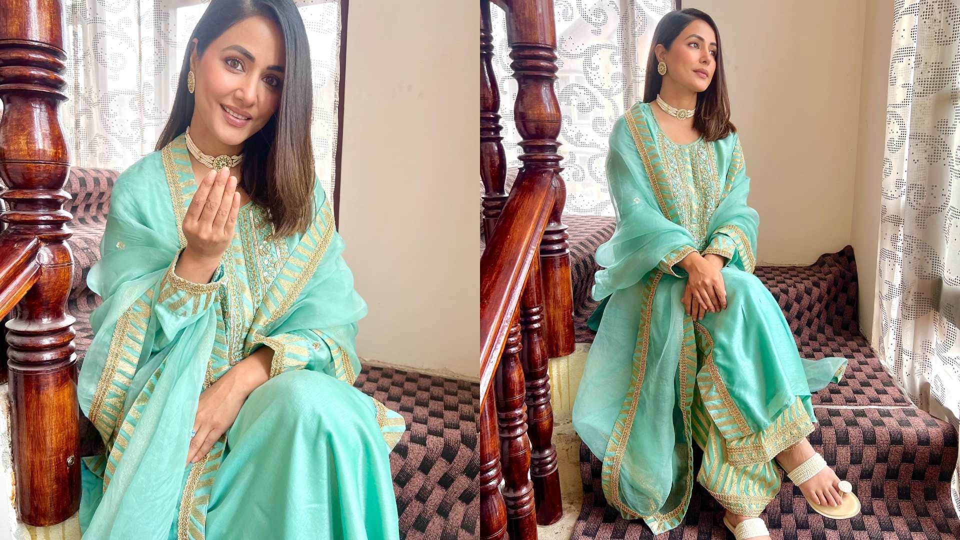 Ramadan 2023 best outfits of hina khan for Eid 2023 see photos