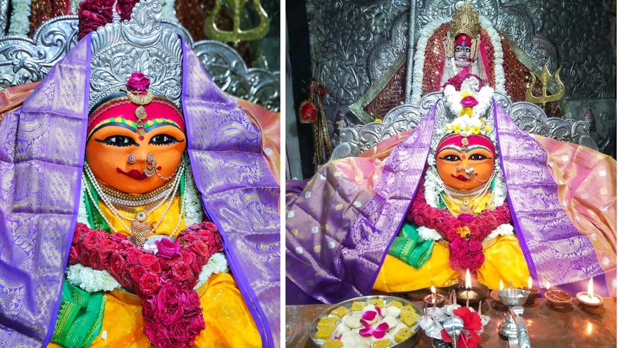 Navratri 2023: Goddess temple decorated for Navratri festival worshiped in Sarvartha Siddhi Yoga