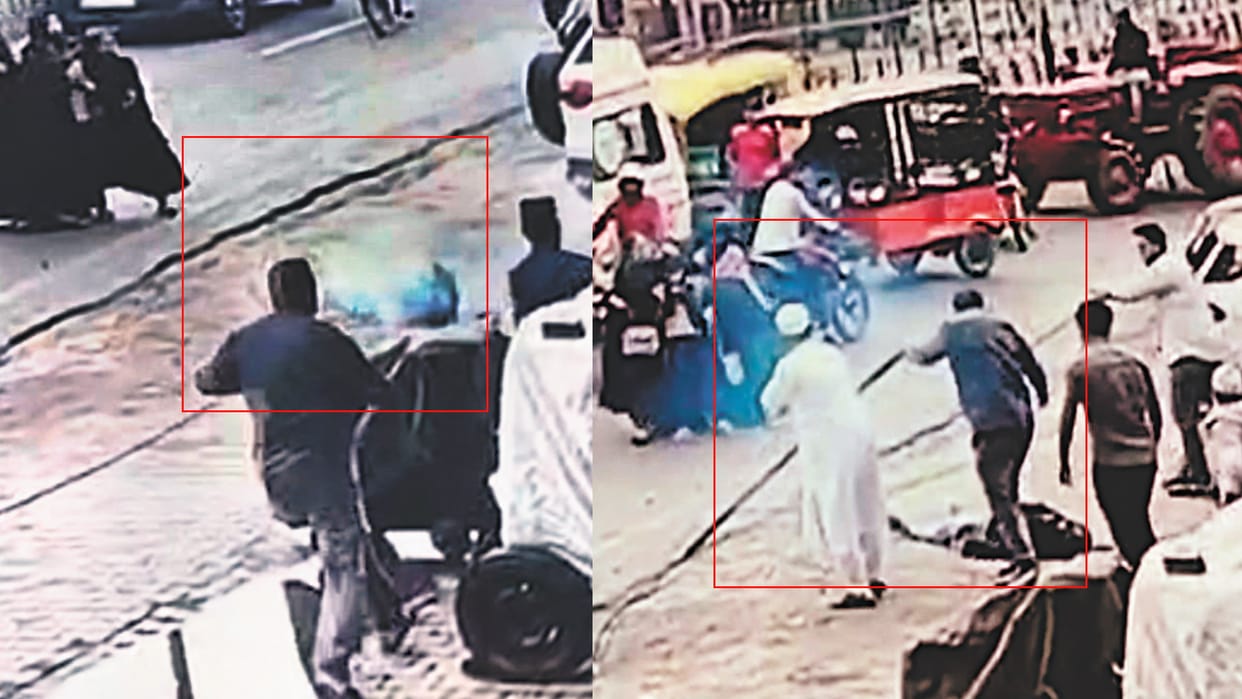 electric wire broke and fell on the young man in Meerut, smoke comes his chest, people saved
