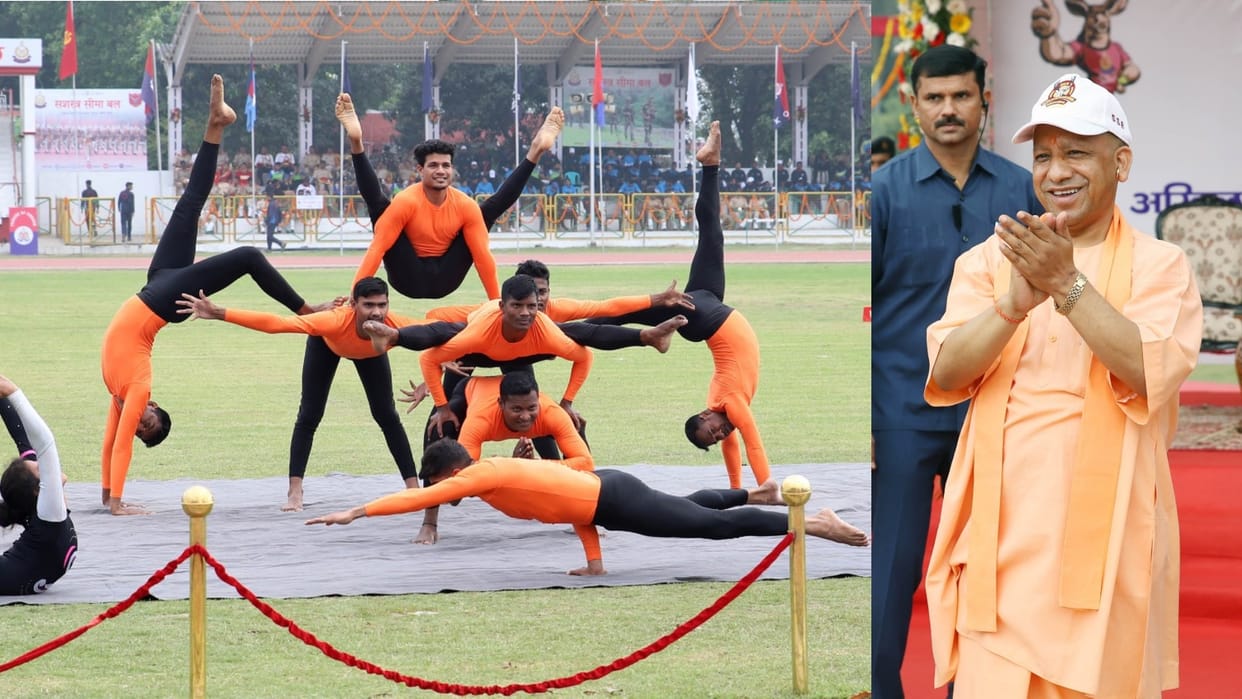CM Yogi Adityanath in akhil bhartiya police athlatics sankul championship 2023.