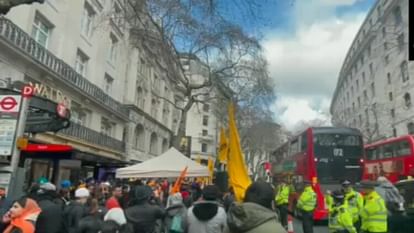 Khalistani supporters once again demonstrated outside the Indian High Commission in London