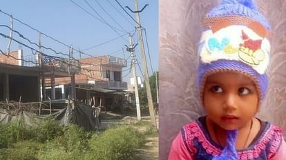 करंट से झुलसकर मासूम की मौत: टीनशेड के नीचे खेल रही थी अनन्या, बचाने में मकान मालिक को भी लगा झटका गांव में झूलते तार और मृतका अनन्या की फाइल फोटो