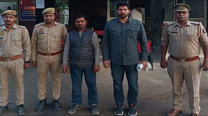 पुलिस की गिरफ्त में आरोपी लल्ला गद्दी और आरिफ