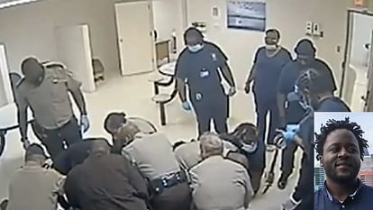 Video of Mental Hospital Shows Us cops, Amer10 Police Officers Restraining Young Black Man Who Died in America