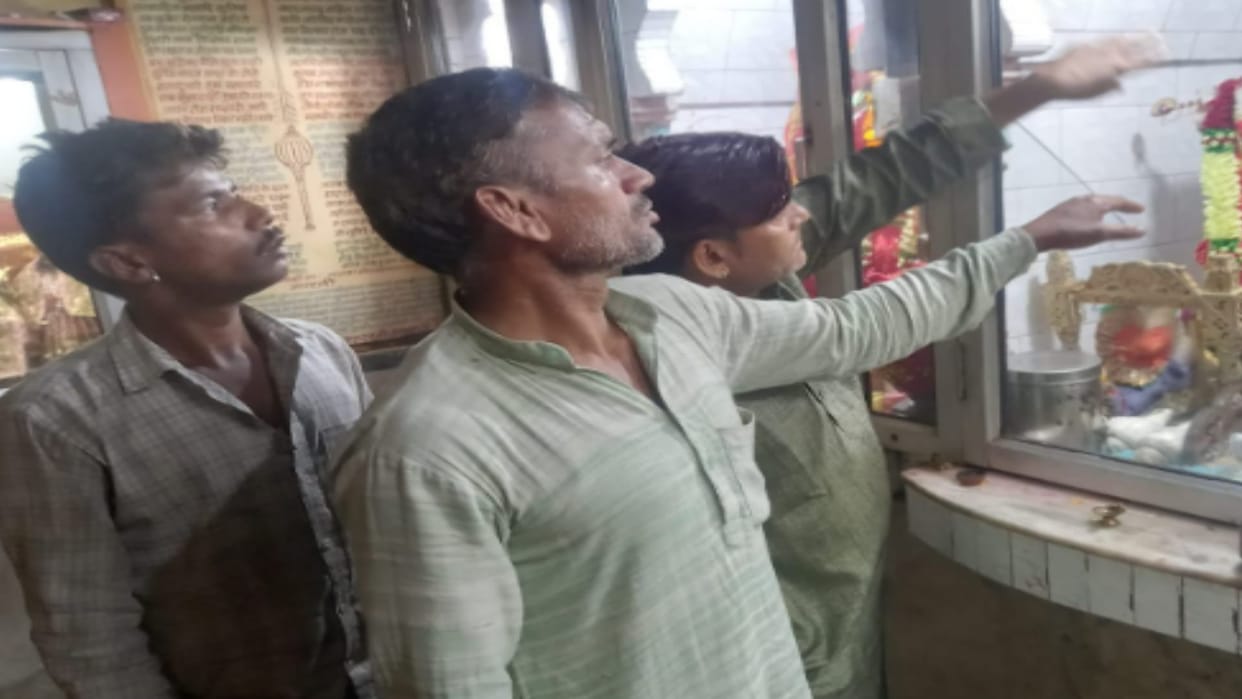 Accused committed theft in temple after being released from police post and SP said that action will be taken