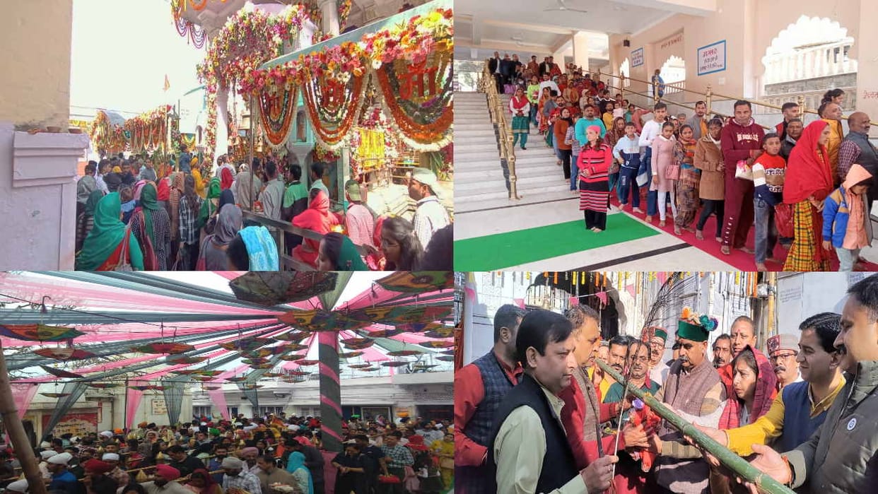 On the first day of Chaitra Navratri, 35 thousand devotees bowed their heads in Shaktipeeths.