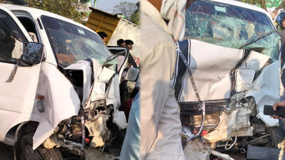 speeding pickup hits school van in Etah 14 people were injured including seven students in accident