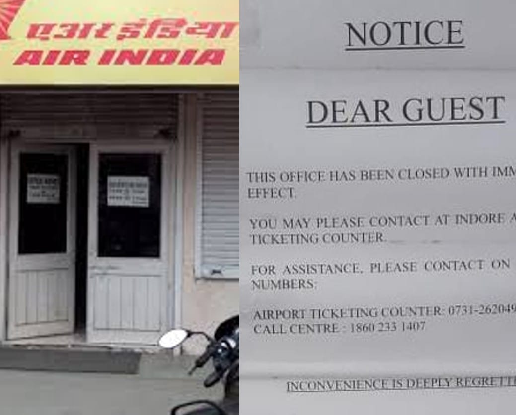 Indore News: Air India office closed in Indore after forty years