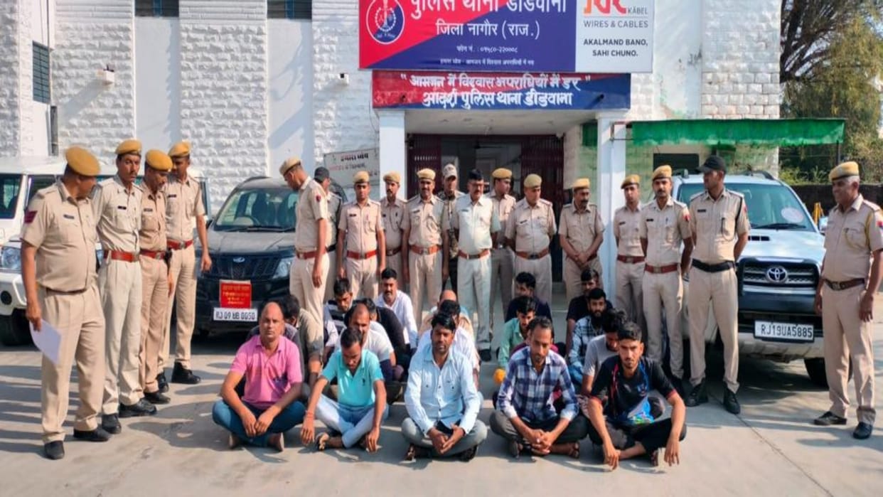 Nagaur police arrested 248 including 42 history sheeters and two hardcore criminals