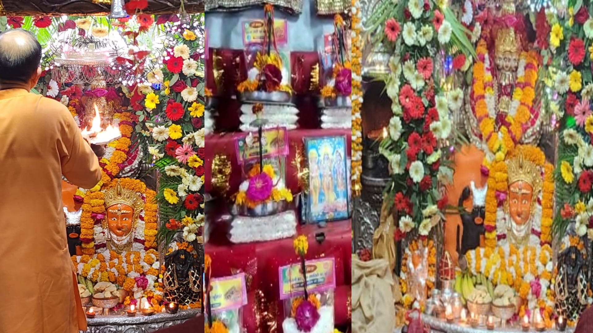Chaitra navratri 2023 devotees Crowd in temples of Maa Durga ghatsthapna kalash sthapna watch Photos
