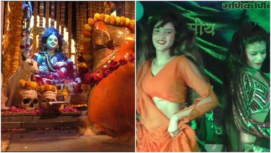 Chaitra Navratri 2023 Nagar Vadhu Dance At Manikarnika Ghat Amidst Blazing Pyre