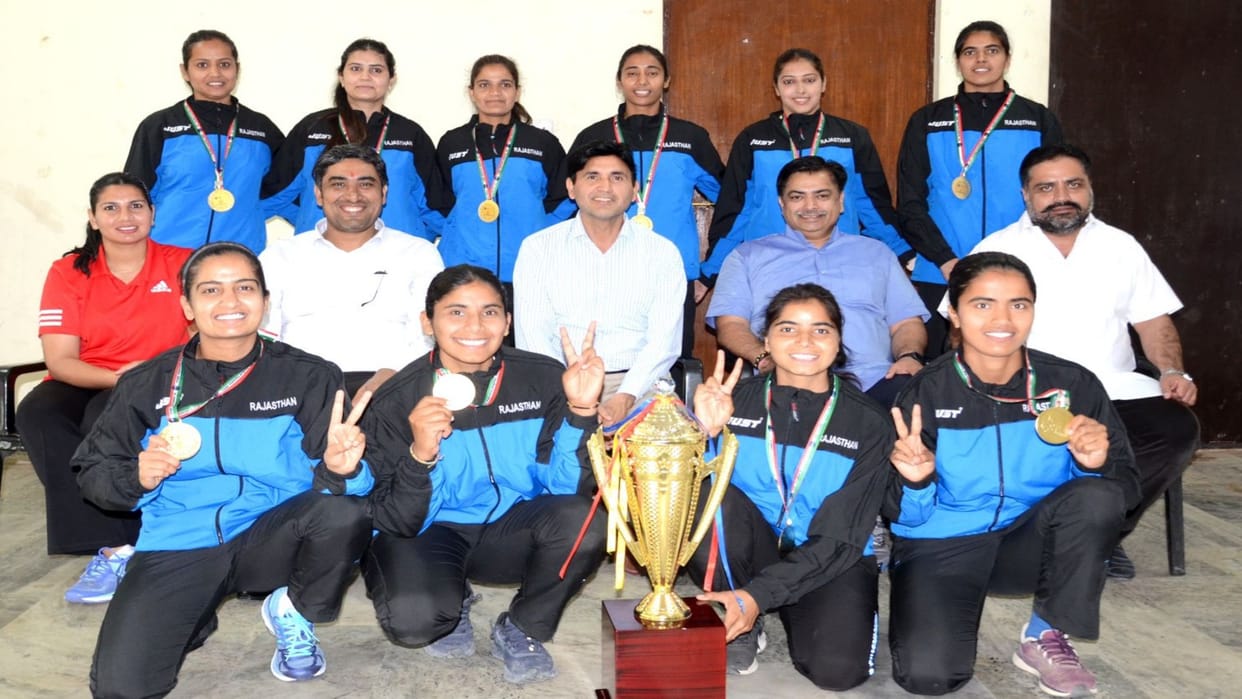 Women players of Rajasthan won title of Senior Women National Handball Championship for first time
