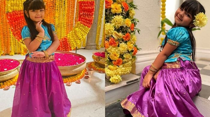 Styling Tips how to reuse old saree for making dress for daughter